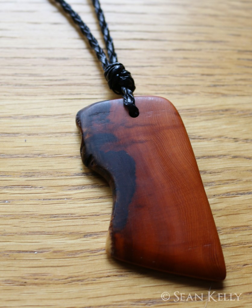 yew axehead axe pendant woodcarving carving folk art crafts odinns grove sean kelly 