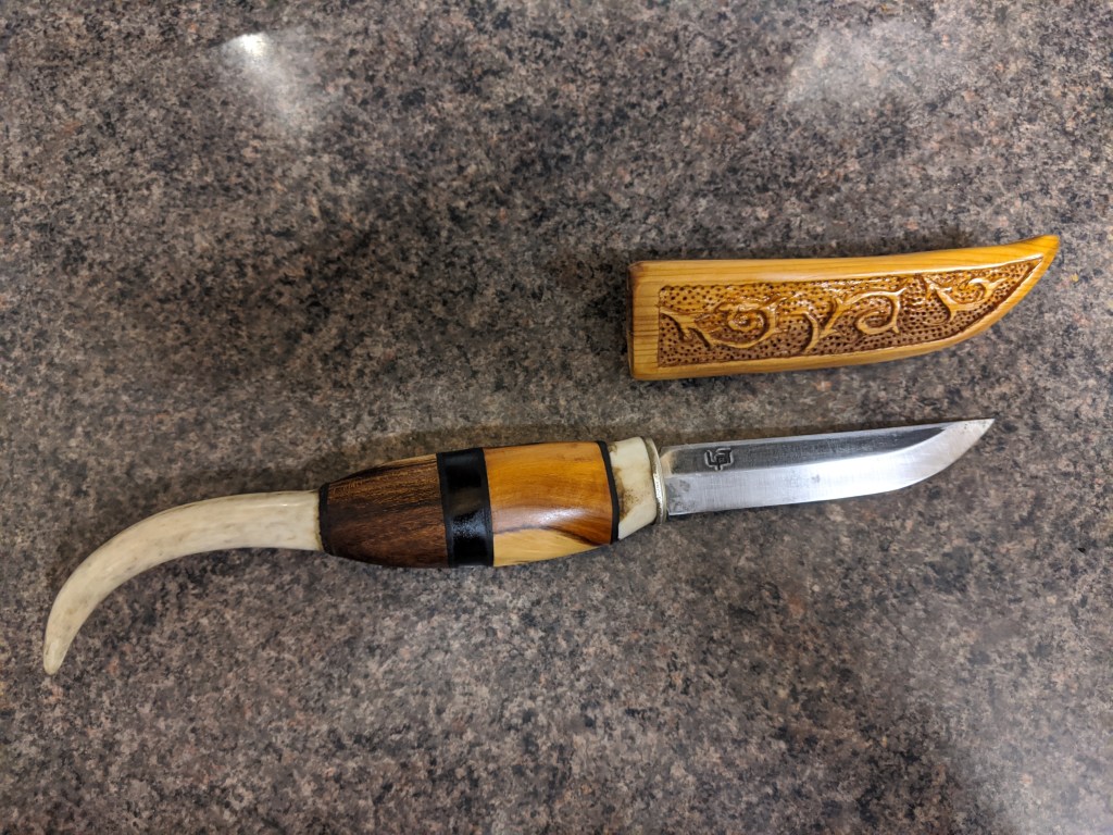 knife knifemaking  steel antler sami knifemaking yew runes carving bushcraft sean kelly odinns grove laburnum blackwood